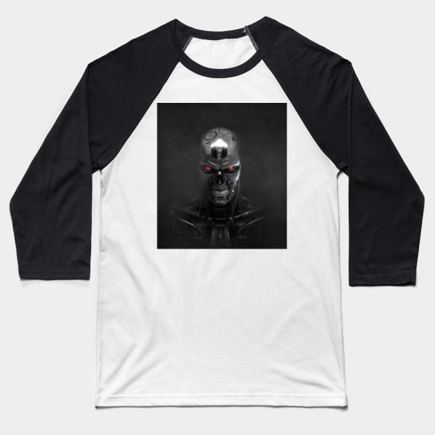 Terminator Baseball T-Shirt by DarkGeneral